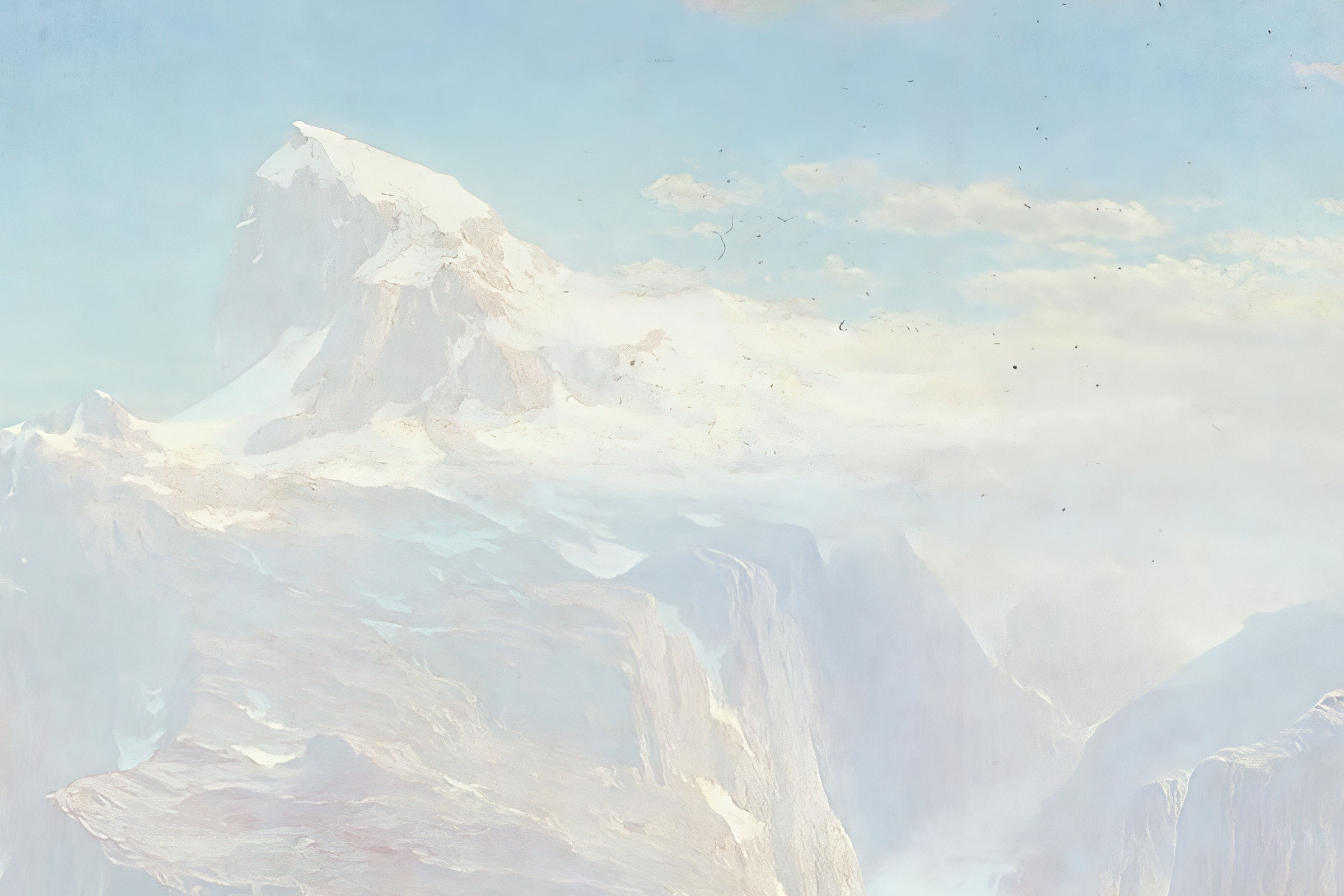 Detail of the snow-capped peak.